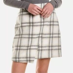 Bagatelle Collection White Gray Vintage Mini Skirt